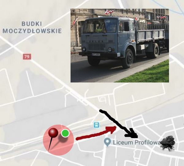 Góra Kalwaria Jelcz truck arrives