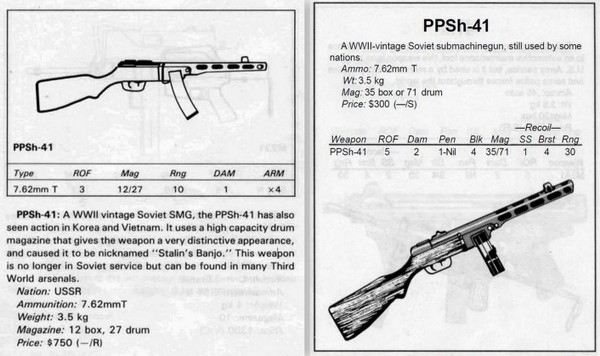 PPSh-41 Weapon cards