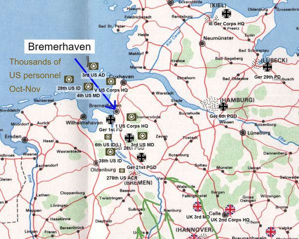 Approach to Bremerhaven close